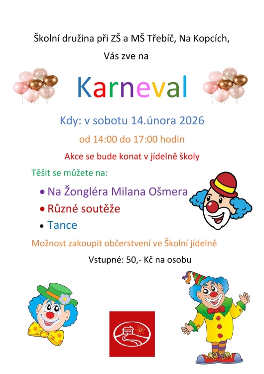 Karneval školní družiny 14. února 2026