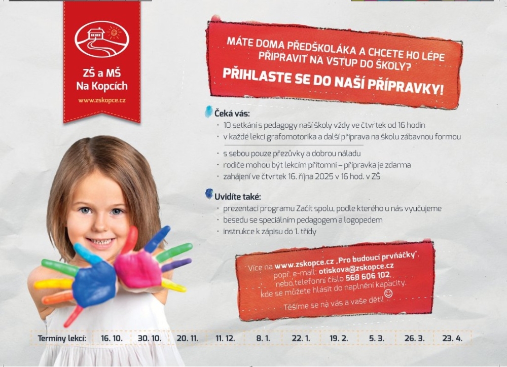 Nový cyklus lekcí PŘÍPRAVKY PRO PŘEDŠKOLÁKY