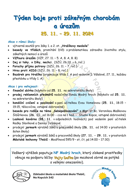 Týden boje proti zákeřným chorobám a úrazům
