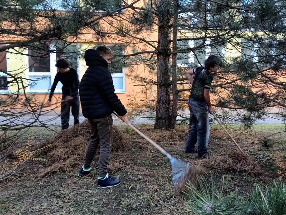 Podzimní práce na školním pozemku