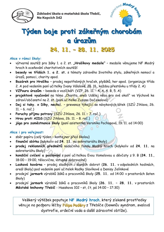 Týden boje proti zákeřným chorobám a úrazům