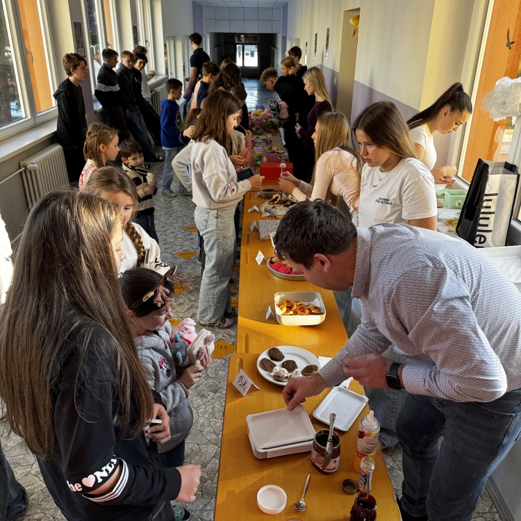 Pár fotek z pátečního "hrošího jarmarku" třídy 9. B