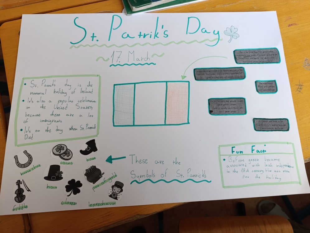 Projekt v AJ - Den svatého Patrika v 7. roč.