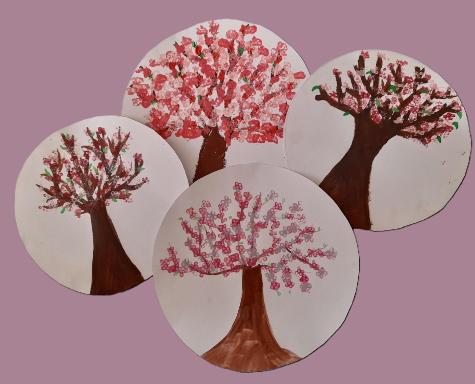 Sakura netradiční technikou