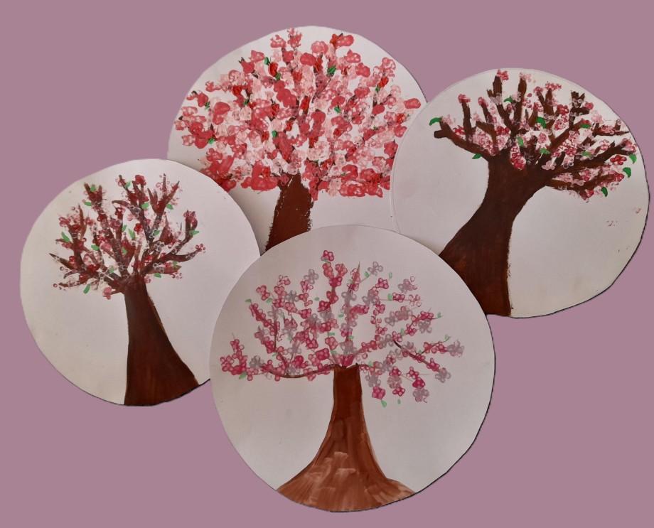 Sakura netradiční technikou