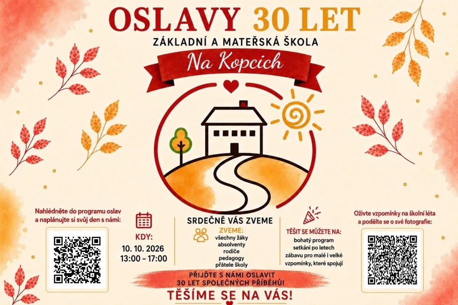Oslavte s námi 30 let naší školy