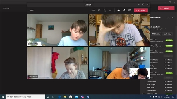 Práce ve skupinách on-line