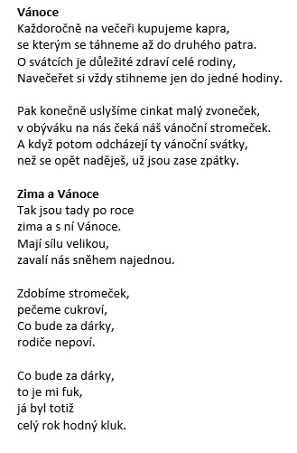 Vánoční rýmování